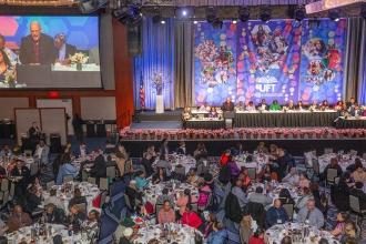 A photo showing the size of the crowd at the 2024 UFT Paraprofessional Festival and Awards celebration