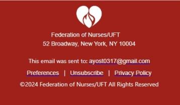 Federation of Nurses - email preferences